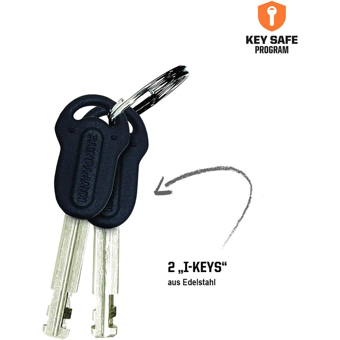 Велозамок Kryptonite Keeper Standard U-подібний, рівень безпеки 5/10, з петльовим тросом 120 см, кріпленням та 2 ключами, 10,2×20,3 см