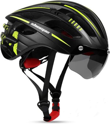 Велосипедний шолом Shinmax з візором, USB-ліхтарем, захистом від УФ, для дорослих, легкий, регульований, для MTB і шосе