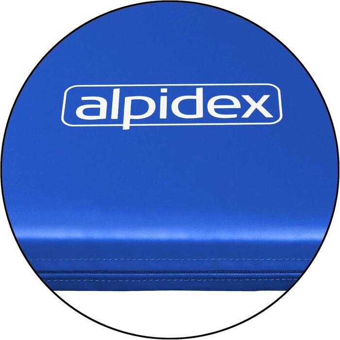 Гімнастичний мат ALPIDEX 200x125x8 см, нековзний, шкіряні кути, м'який