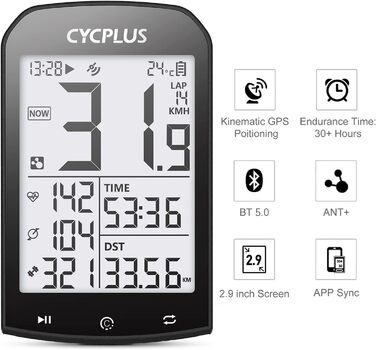 Велокомп'ютер CYCPLUS GPS, водонепроникний спідометр ANT