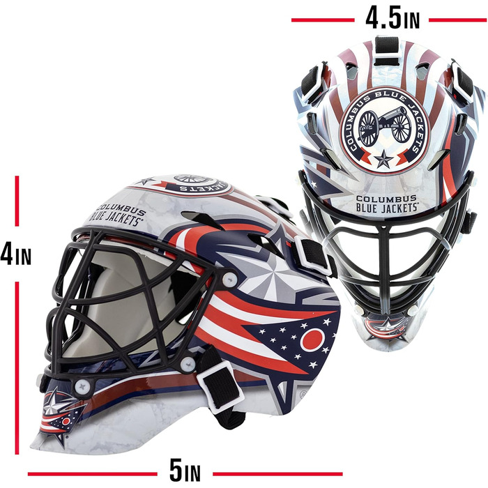 Маска міні-воротаря Franklin Sports NHL - Columbus Blue Jackets, з чохлом