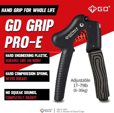 Гантель GD GRIP (Pro-E, 17-79 фунтів, регульований палець)