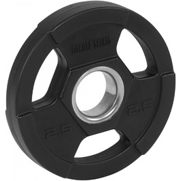 Пластини GORILLA SPORTS Olympia, Tri-Grip, 50мм, Пластик, Чорний