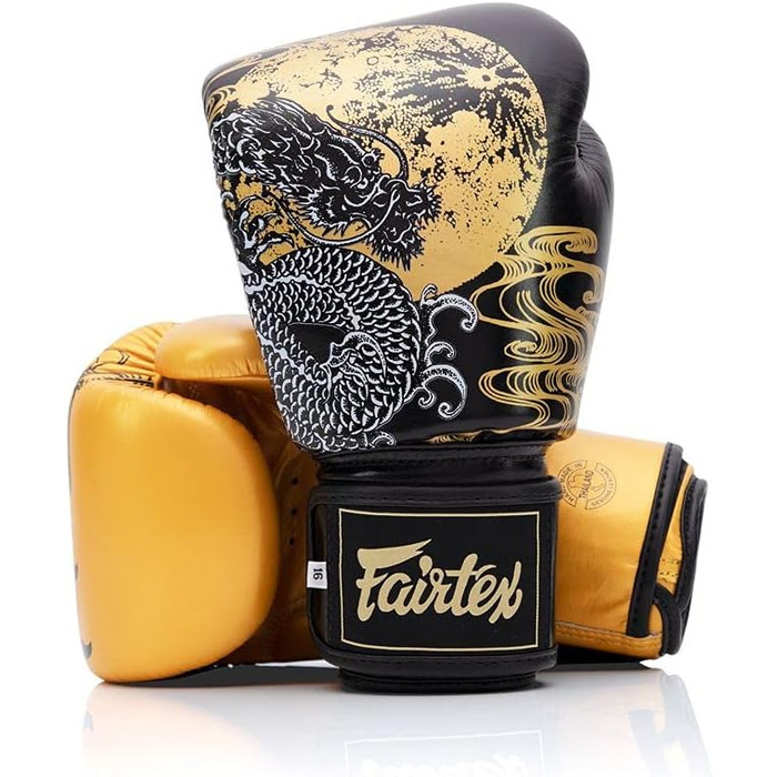 Боксерські рукавички Fairtex BGV26 Harmony Six чорні/золоті, 16 унцій