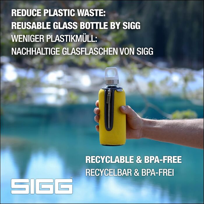 Пляшка SIGG Stella 0.5 л, беззабруднююча, герметична, з неопреновим чохлом