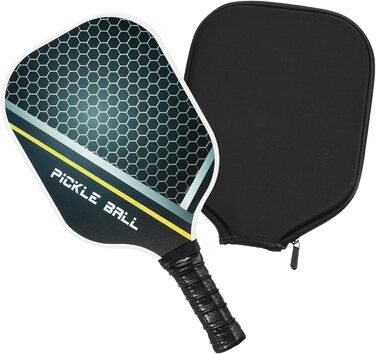 Графітова ракетка для піклболу, сертифікована USA Pickleball, з антиковзною та вологопоглинаючою ручкою, у комплекті з чохлом, Mesh