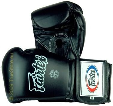 Боксерська рукавичка Fairtex Heavy Hitter's чорна мексиканська 16 унцій