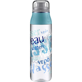 Пляшка для пиття alfi Tritan BPA Free, пляшка для води 700 мл, tritanBottle герметична, вугільна кислота, можна мити в посудомийній машині, 5495.110.070 пляшка для toGo, школи, спорту, піших прогулянок, відпочинку (вода блакитна)