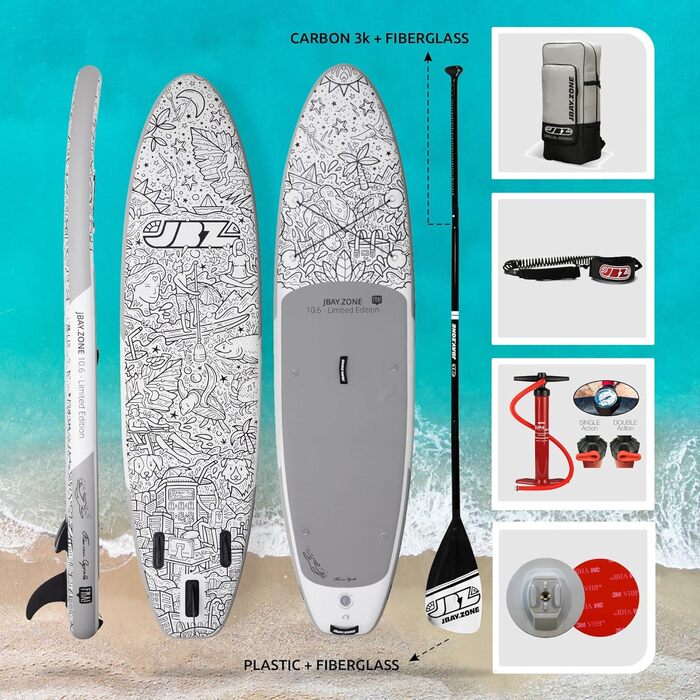Надувна SUP-дошка JBAY.Zone з повним комплектом аксесуарів для веслування стоячи
