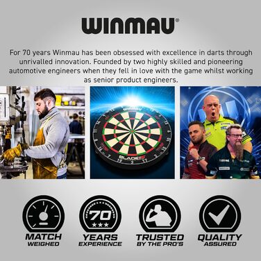 Дротики WINMAU Advance 500 24G червоні з крилами та стеблами