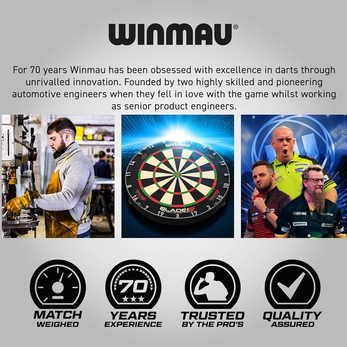 Набір дартсу WINMAU MvG з 50 предметів: голоблі, польоти, аксесуари