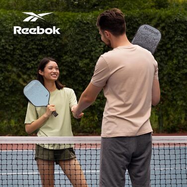 Набір для піклболу Reebok на 2 гравців, карбонові ракетки, прецизійні м'ячі з 40 отворами, ідеально для любителів спорту