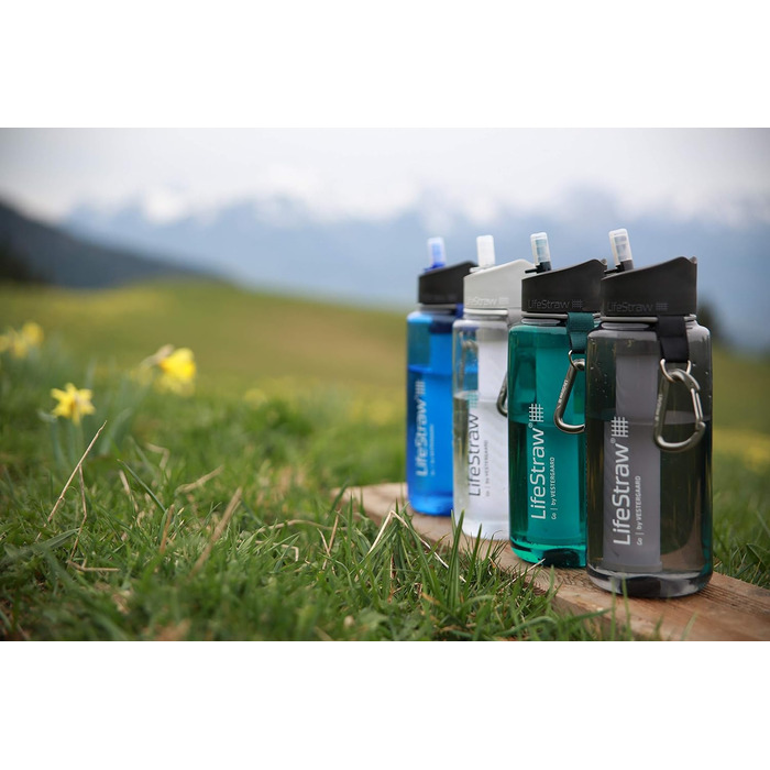 Пляшка для води LifeStraw 1 л пластик 006-6002148 2 ступені прозора 1 л прозора