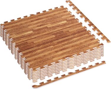 MOVIT Захисні підлогові мати-пазли, 3 м², 8 шт., 60x60x1,2 см, з 16 крайовими вставками, 11 кольорів, підкладка для тренувань
