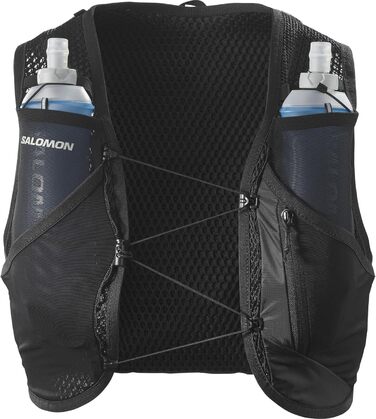 Жилет Salomon Active Skin 8 унісекс XS з пляшками ЧОРНИЙ/МЕТАЛ/ЧОРНИЙ