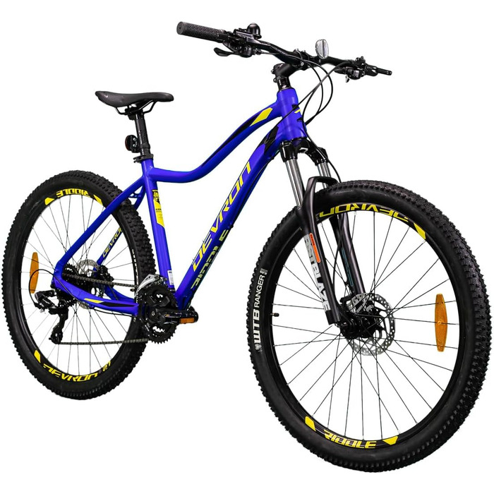 Гірський велосипед Devron RM1.7W, хардтейл алюміній, Shimano 3x8, 27.5 дюймів, дискове гальмо, універсальний гірський велосипед для авантюрних жінок Blue L