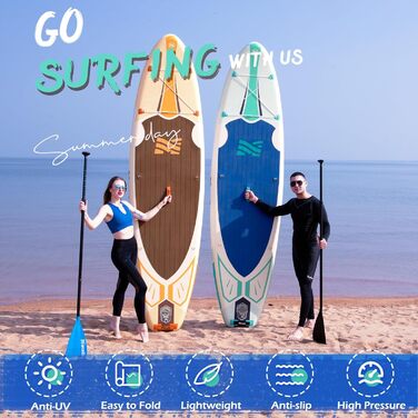 Надувна SUP-дошка 28,9×86,4×15,2 см з рюкзаком, насосом, нековзким покриттям, чохлом для телефону, ультралегке падлборд для дорослих