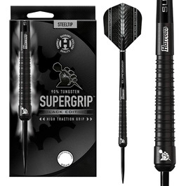 Дротики Harrows Supergrip Black 90% вольфраму, 23 г, сталевий наконечник