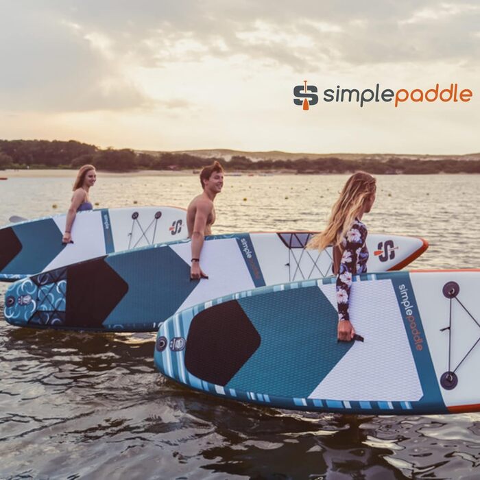 Надувна SUP-дошка SIMPLE PADDLE 11'/12' з веслом, подвійною насосом і сумкою для транспортування — дошка для сапсерфінгу
