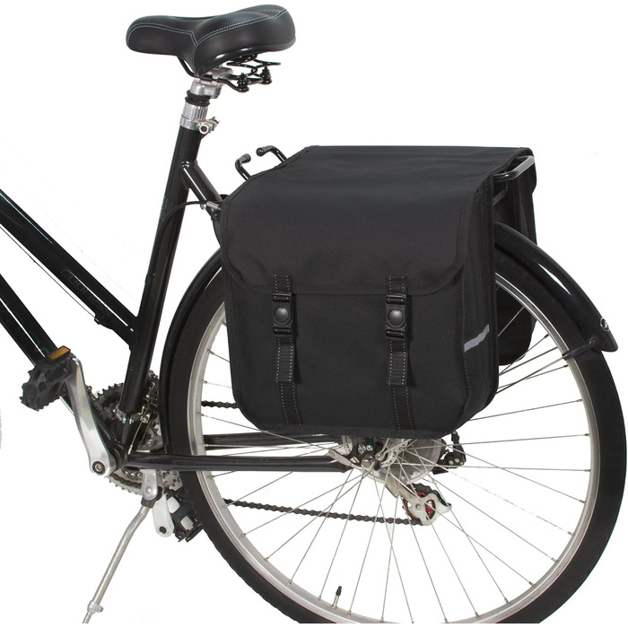 Велосипедна сумка BikyBag Classic, подвійна, чорна, для багажника