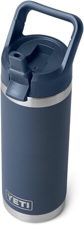 Термобутилка YETI Rambler C з трубочкою, вакуумна, нержавіюча сталь, 532 мл, синя