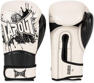 Боксерські рукавички Tapout Шкіряні Bandini Ecru/Black 12 унцій