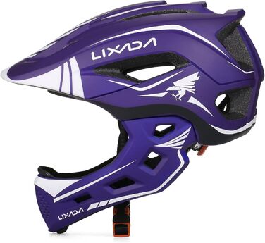 Шолом Lixada Fullface 2-в-1 з підборіддям, 52-58см, унісекс