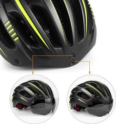 Велосипедний шолом Shinmax з візором, USB-ліхтарем, захистом від УФ, для дорослих, легкий, регульований, для MTB і шосе