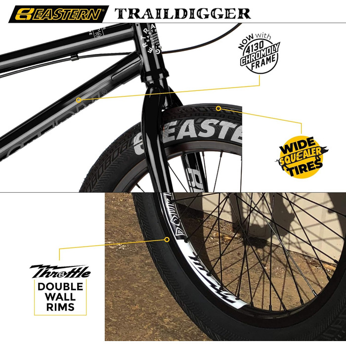 Велосипед BMX Eastern Traildigger 20, хромолієва рама, чорний