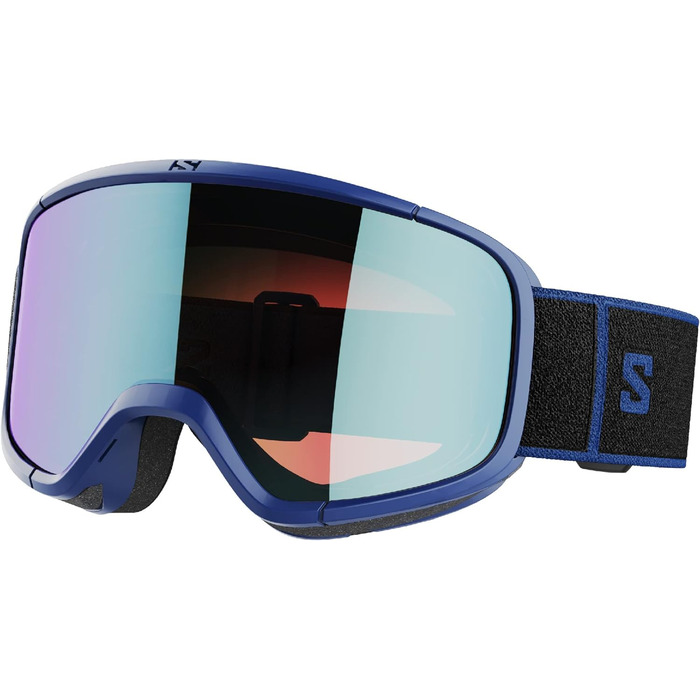 Окуляри Salomon Aksium 20 Photochromic Unisex Ski Snowboarding, відмінна посадка та комфорт, довговічність та автоматична оптимізація зору (NS, синій)