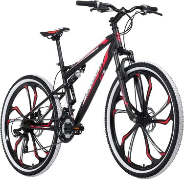 Гірський велосипед KS Cycling Scrawler 27,5'' чорний-червоний, повна підвіска