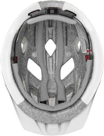 Велосипедний шолом uvex active для жінок і чоловіків, розмір 52-57 см, aqua white, регулювання розміру, можливість LED-підсвітки