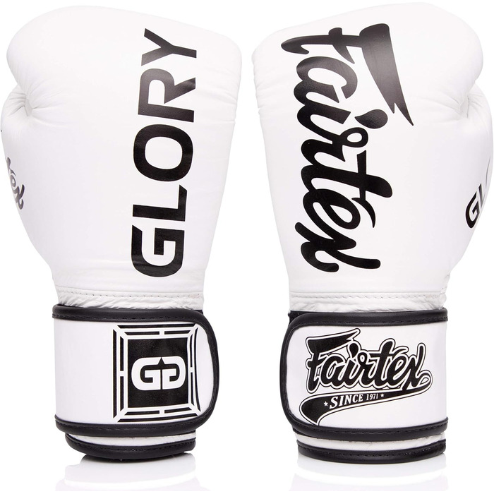 Рукавички для кікбоксингу Fairtex Glory Limited Edition (12 унцій, білі BGVG1)