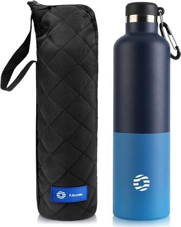 Термос-бутилка FEIJIAN FJbottle 316 з нержавіючої сталі, вакуумна, 750/1000 мл, з карабіном, BPA-free, герметична спортивна пляшка для спорту, роботи та подорожей