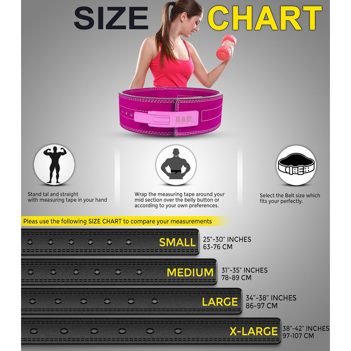 Пояс RAD Пауерліфтинг 10 мм важільний ремінь для чоловіків і жінок