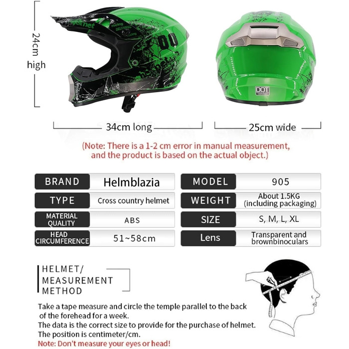 Дитячий і дорослий мотокросовий шолом Fullface для MTB, Downhill, BMX, мотоцикла, з окулярами і рукавичками