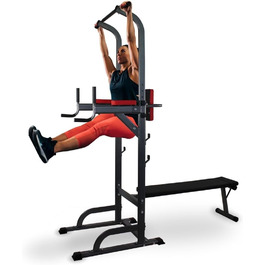 Мультифункціональна силова станція Mobiclinic Fitness 9 в 1, складана, з турніком, лавкою для жиму, регульована по висоті, протиковзка, м'яка оббивка