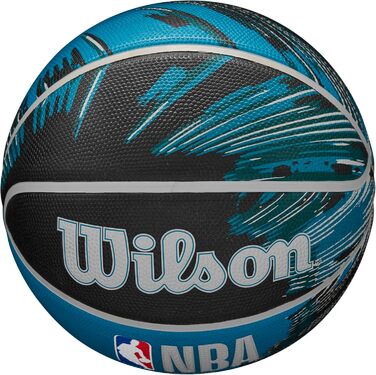 Баскетбольні м'ячі серії WILSON NBA DRV для приміщень та активного відпочинку (чорний/синій, розмір 7 - 29,5')