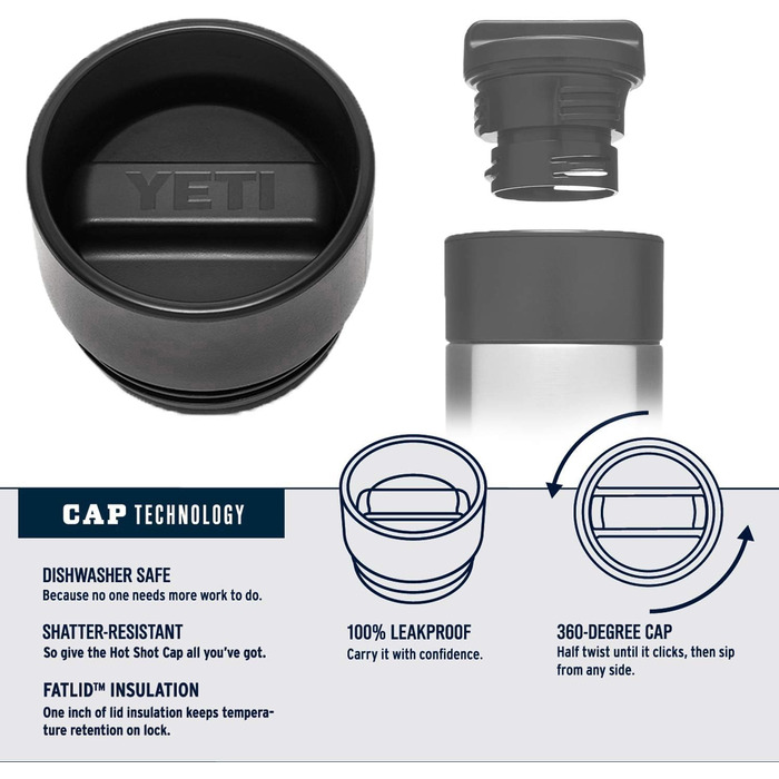 Термобутилка YETI Rambler з кришкою Hotshot, 532 мл, лайм