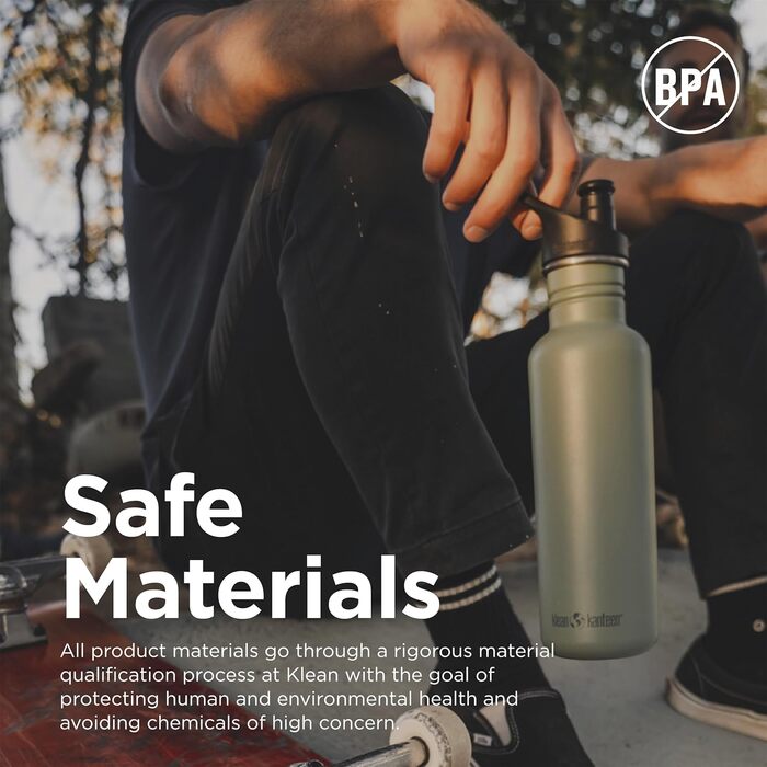 Пляшка для води Klean Kanteen Classic 800 мл, нержавіюча сталь, колір Морський бриз