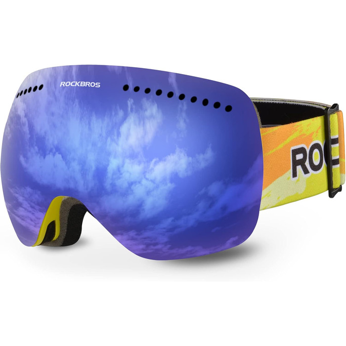 Окуляри ROCKBROS Гірськолижні Сноуборд UV400 Protection Yellow