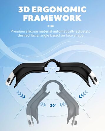 Окуляри для плавання RIOROO, Поляризовані окуляри для плавання для дорослих підходять для жінок і чоловіків / Безгерметичні / Прозорі ширококутні/Стійкі до ультрафіолету/Проти запотівання Комфортне плавання для підлітків (чорний/світло-синій)