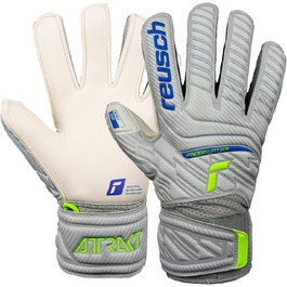 Рукавички воротарські Reusch Attrakt Grip Support, розмір 5.5, сірий/жовтий