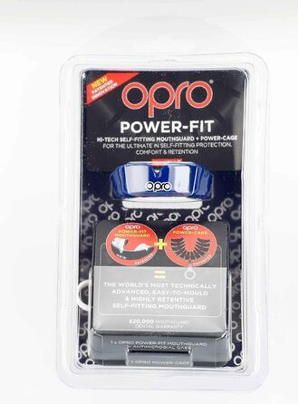 Маска для обличчя Opro Power Fit, Custom Fit, Синій/Золотий для дорослих