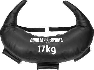 Сумка GORILLA SPORTS - штучна шкіра, чорна, 5-22,5 кг, 5 петель