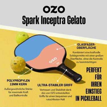 Ракетка OZO Pickleball для початківців, колір солодка вата/полуниця