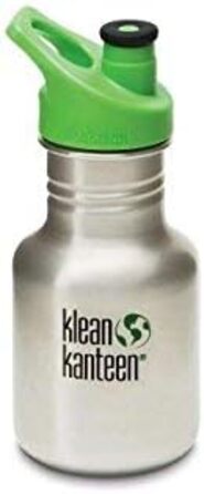 Пляшка для води Klean Kanteen 355 мл Kid Classic зі спортивним ковпачком - кольори та мотиви на вибір, з іменним гравіюванням