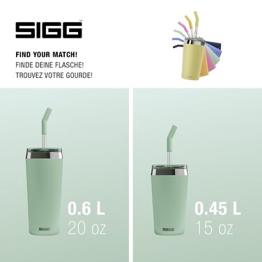 Кружка SIGG Helia із соломинкою та щіткою, 0,45/0,6 л