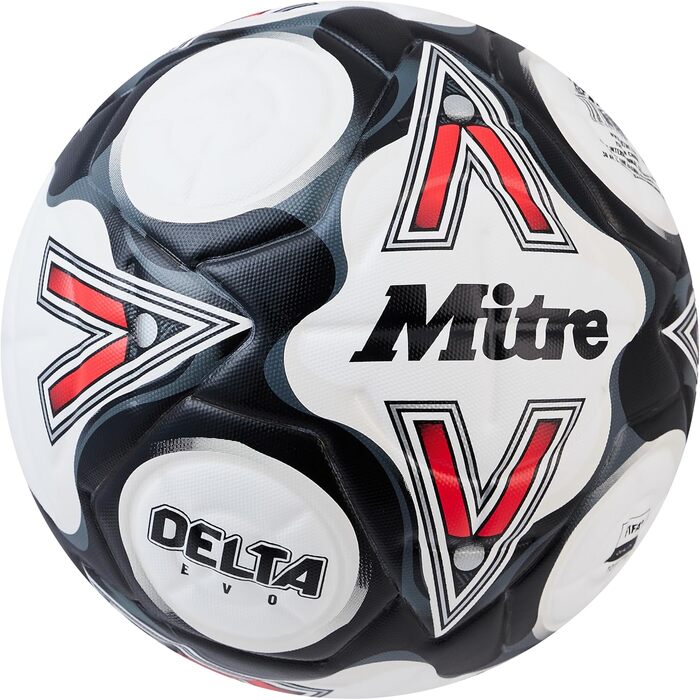 М'яч футбольний Mitre Delta Max, білий/помаранч/зелений/золотий, р. 5