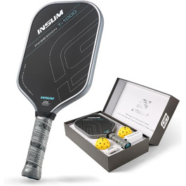 Ракетка для піклболу INSUM T1000 Poseidon Pickleball - подовжена ручка, 16 мм CFS